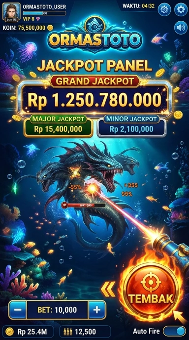 Tampilan antarmuka ormastoto yang intuitif dan menarik.